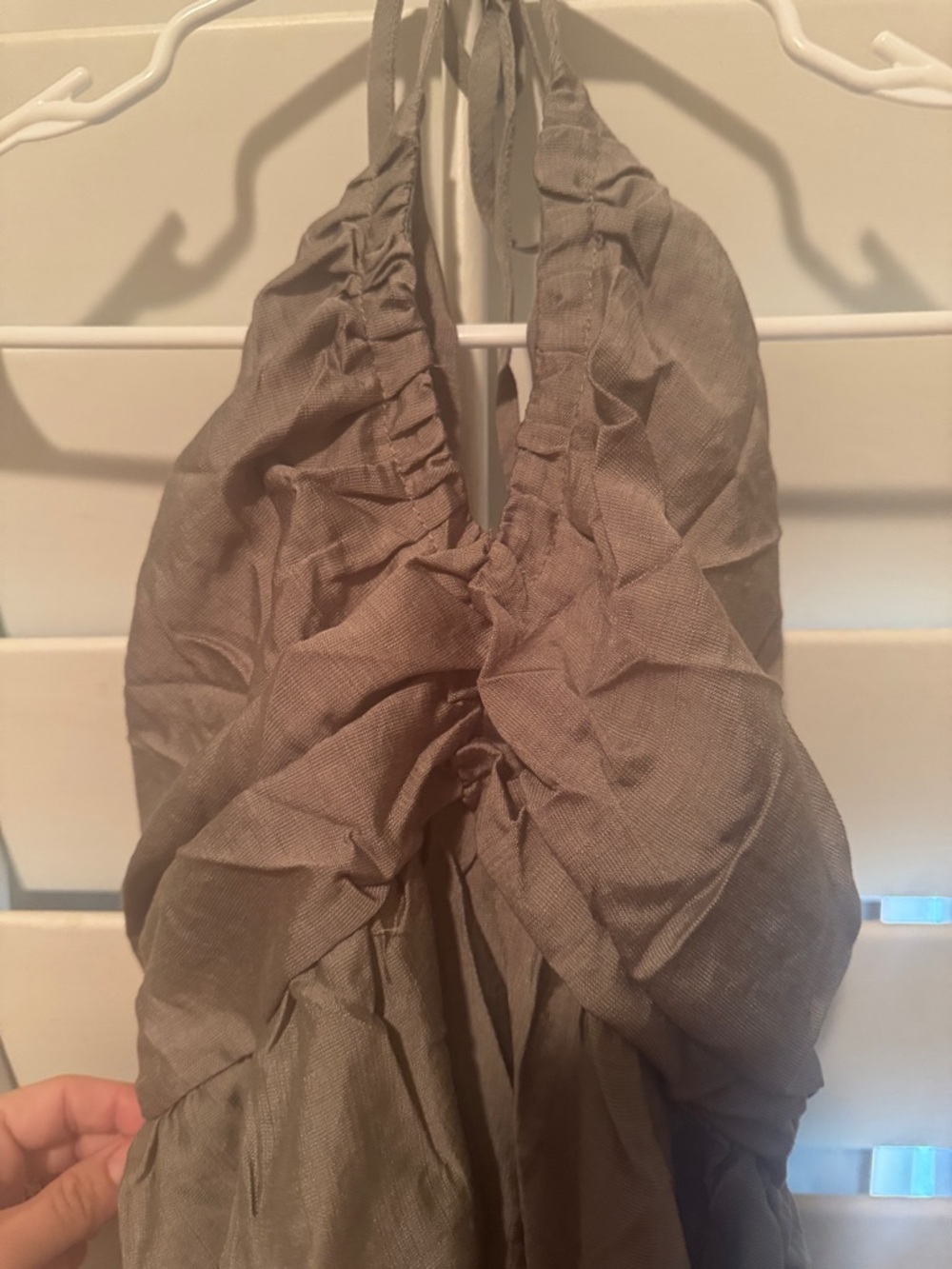 Gray Halter Maxi Dress - Picture 3 of 4